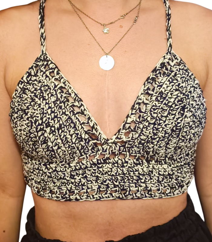 Lilly Top – Fekete fehér